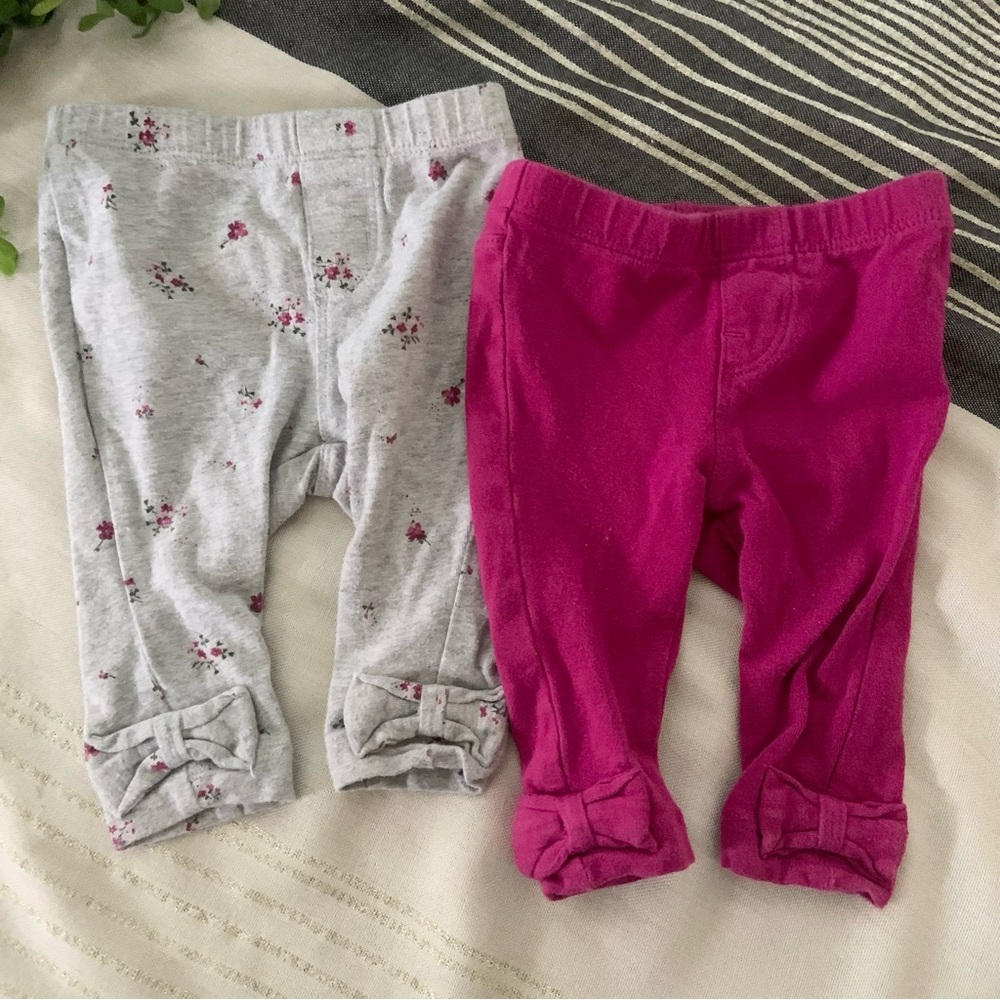 Baby Gap Girls Leggings with Ankle Bows